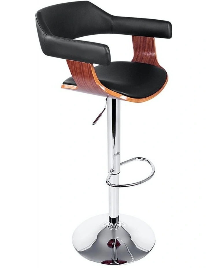 Leather Bar Stools in Black