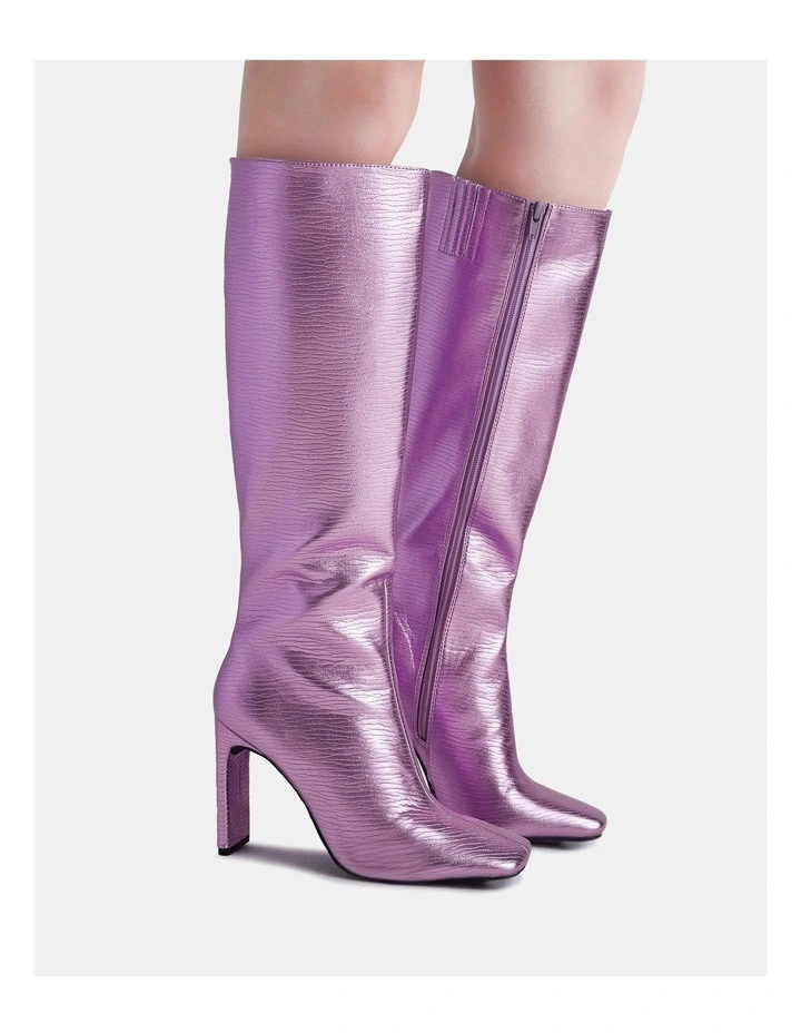 Zodiak Boot in Pink Metallic