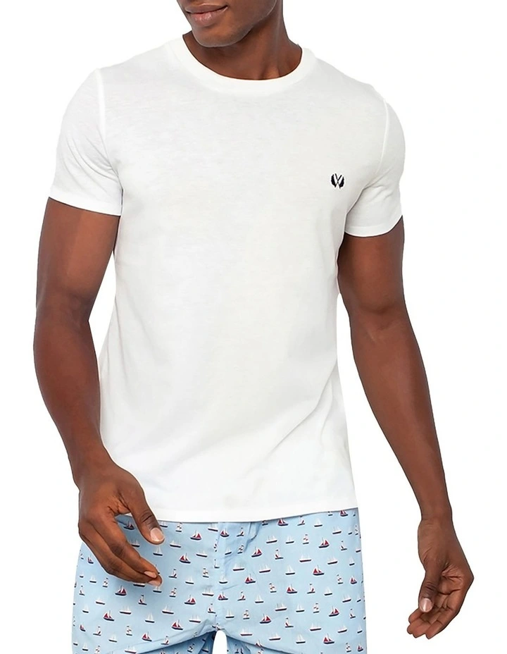 Essential Crew Neck Tee in White