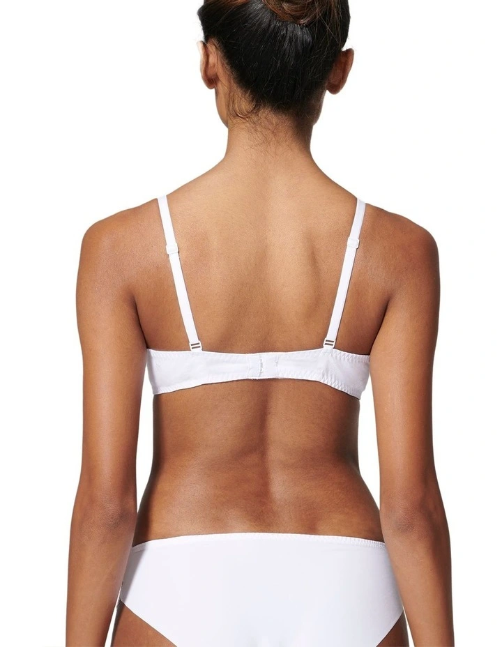 Wish Triangle Push Up Bra in White