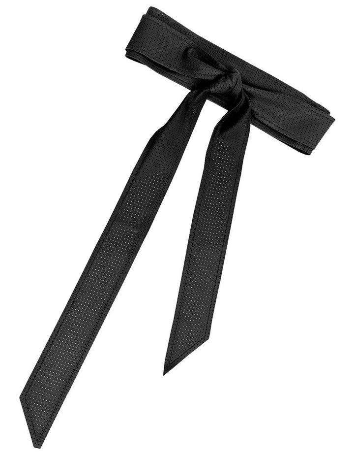 Escalate Perforated Leather Belt in Black