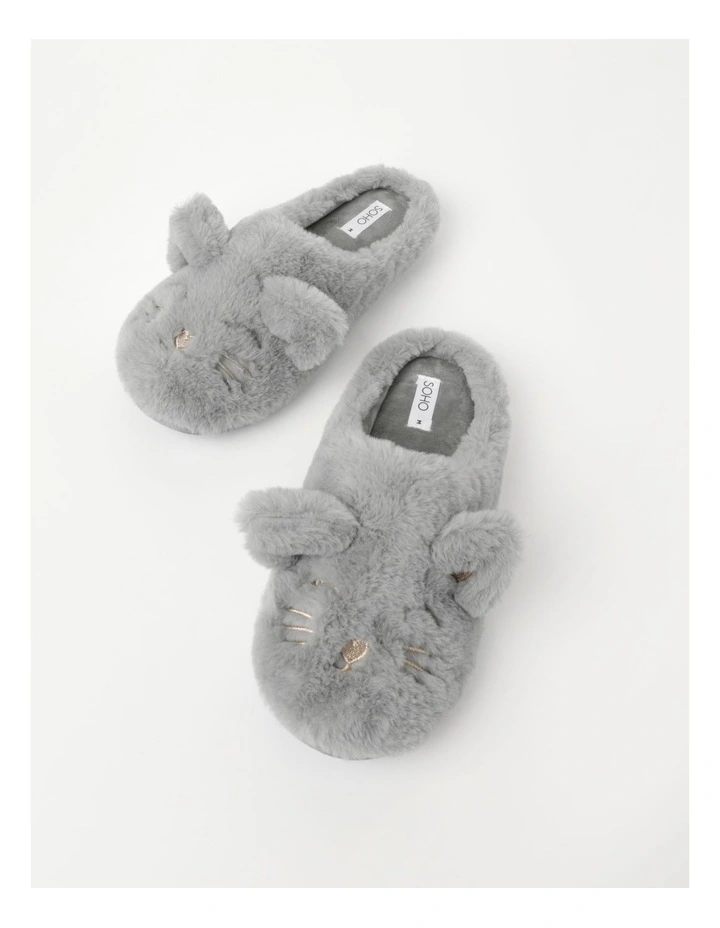 Cat Slipper in Grey