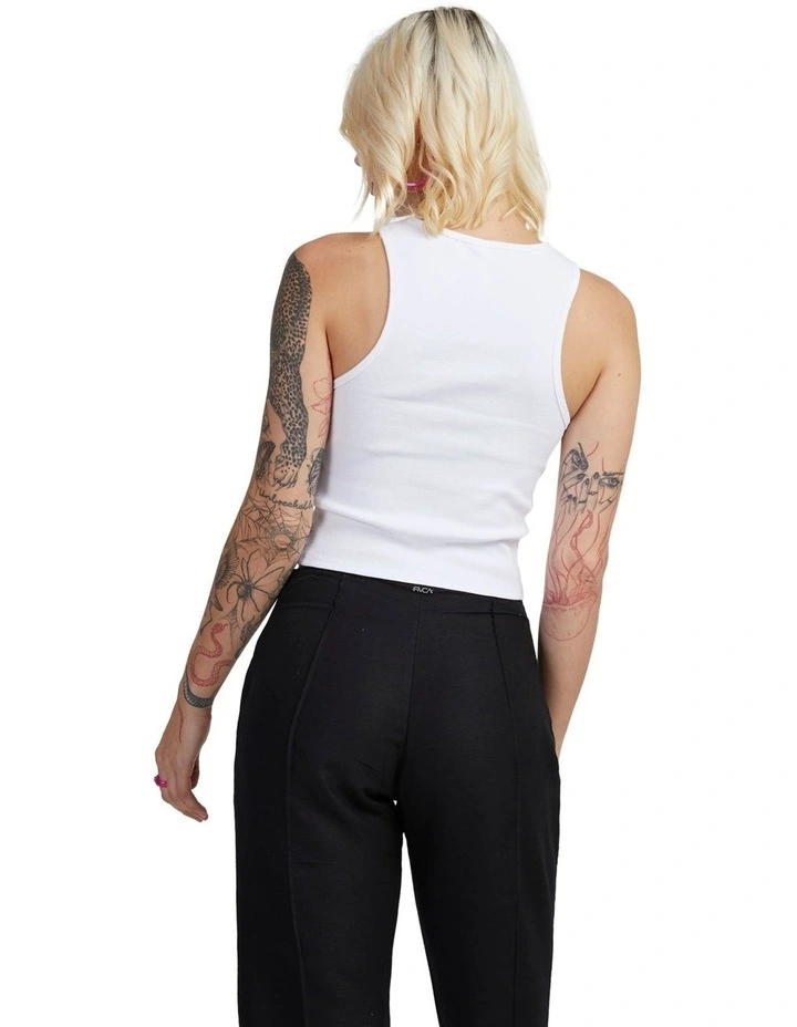 United Pops Staple Tank in White
