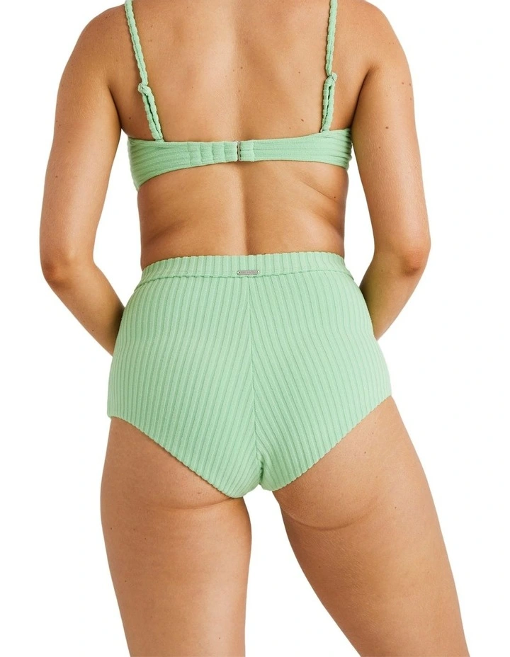 Terry Rib Avalon Bikini Bottoms in Green