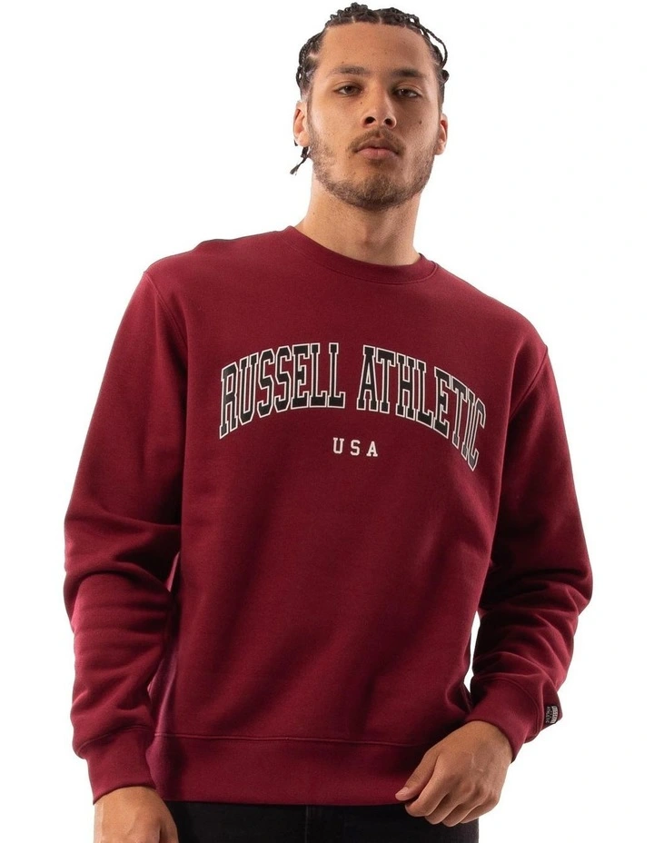 Men's Pasadena Crew in Maroon