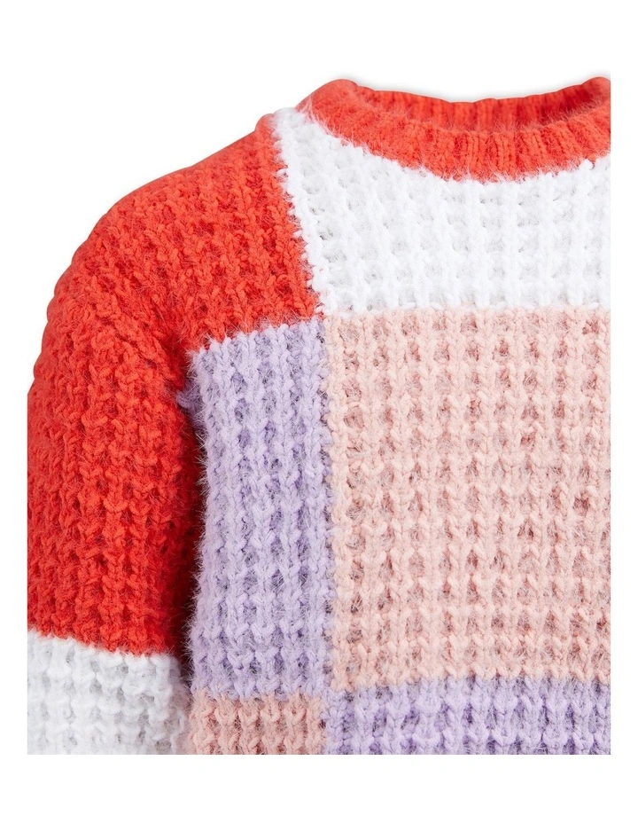 Checker Board Knit (3-7 Years) in Multi