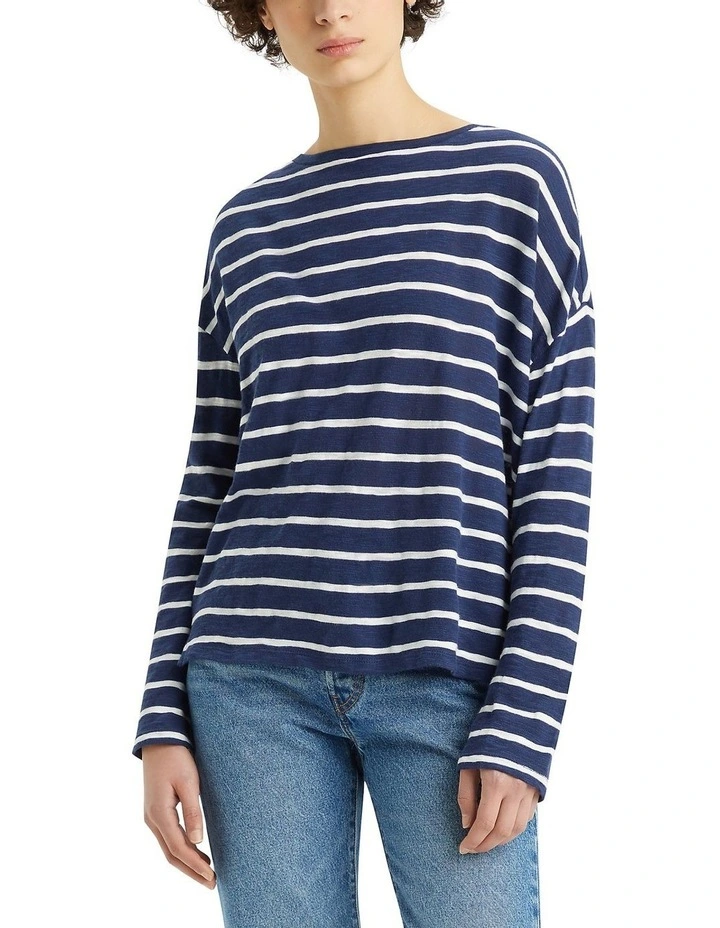 Margot Long-Sleeve T-shirt in Naval Academy