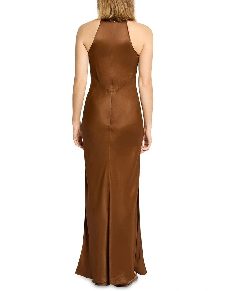 Occasional Mix Slip Dress in Chocolate