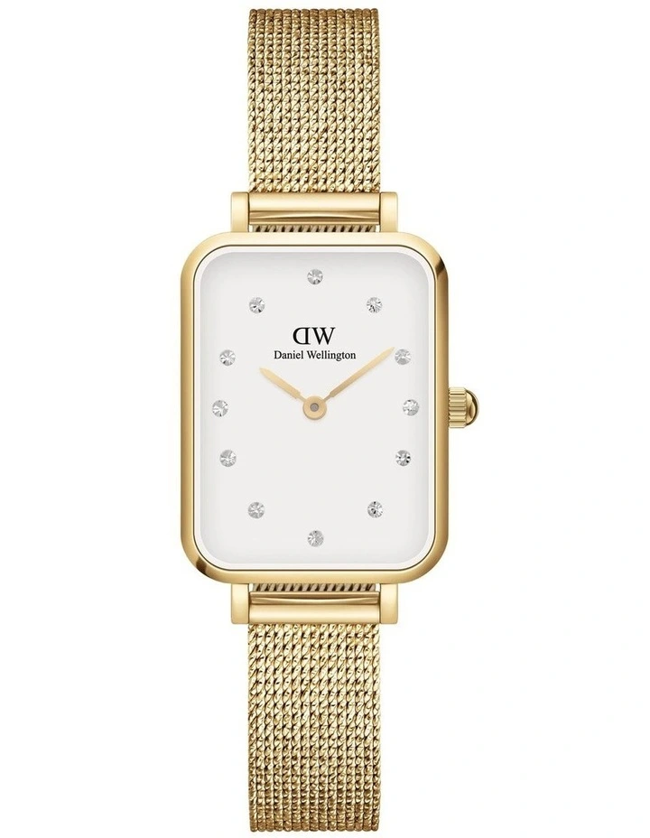 Quadro Pressed Evergold Lumine Stainless Steel Watch in Gold