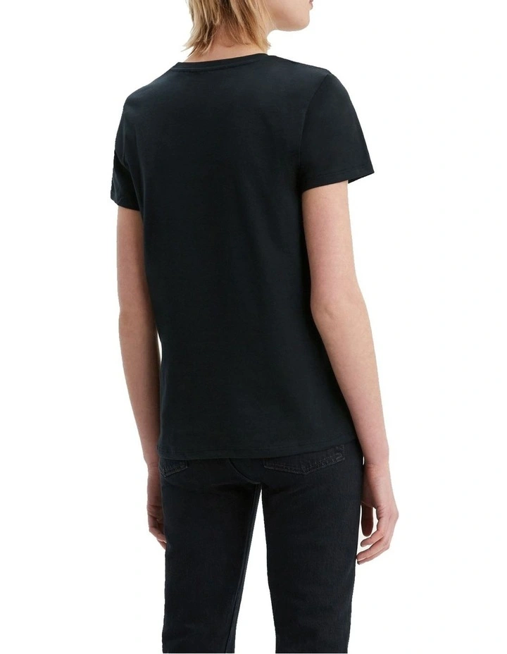 Perfect Logo Black Tee in Mineral Black