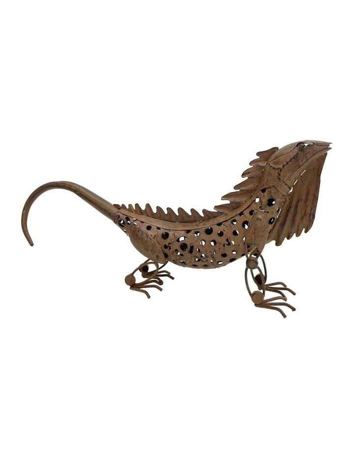 Animal Figurine Australian Bearded Dragon in Rust