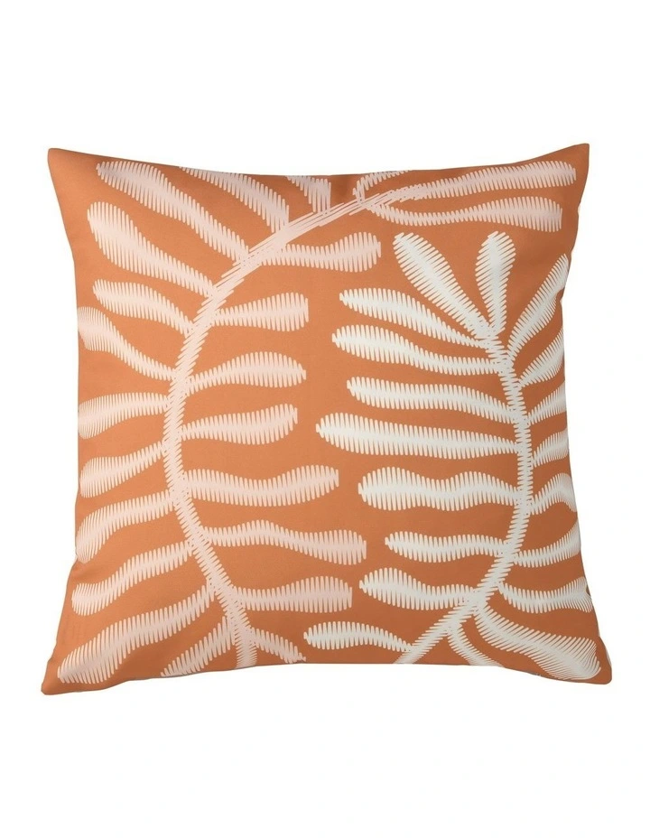 Fennel Printed Outdoor Cushion 50 x 50cm in Terracotta