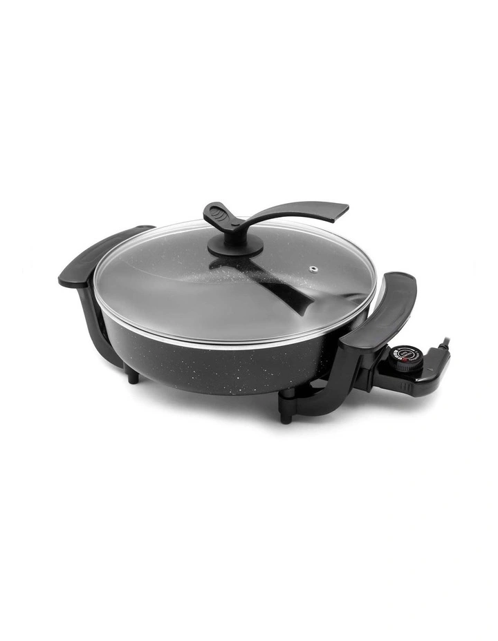 Electric Fry Pan with Cooking Divider 3.5L in Black