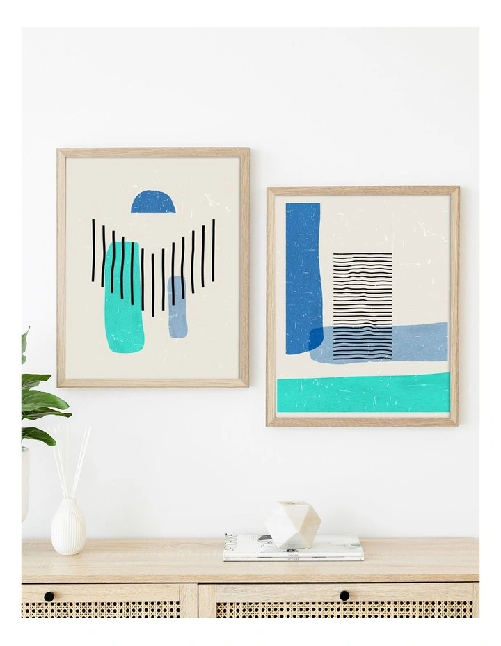 Poster Photo Frames 40x50cm Set of 2 in Oak