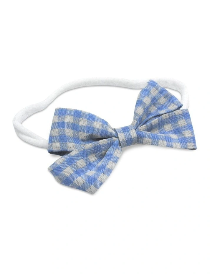 Nautical Bow Hair Wrap 3 Pack in White/Blue