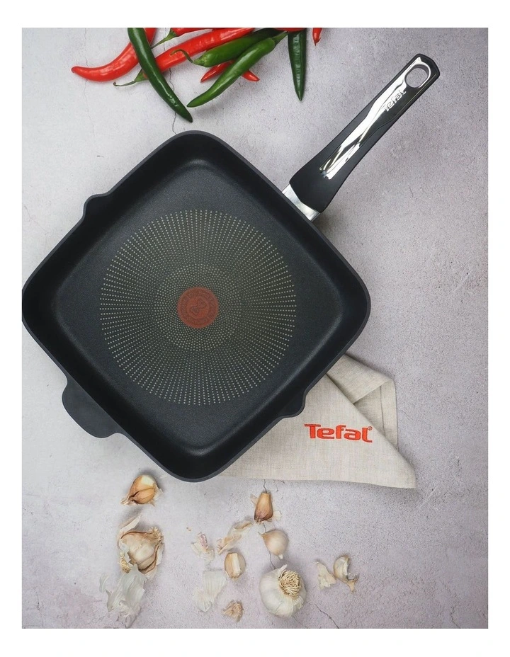 Cast Aluminium Induction Non-Stick Grill Pan 28cm in Black