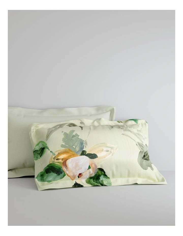 Dallery Tailored Pillowcase Pair in Celery