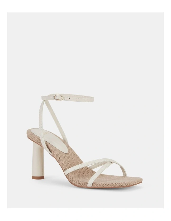 Laramie Strappy Heels in Bone