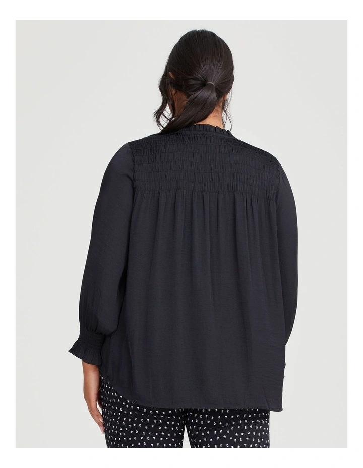 Luxe Willow Drape Top in Black