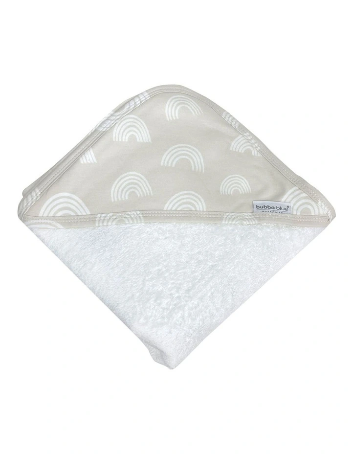 Single Nordic Hooded Towel in Beige