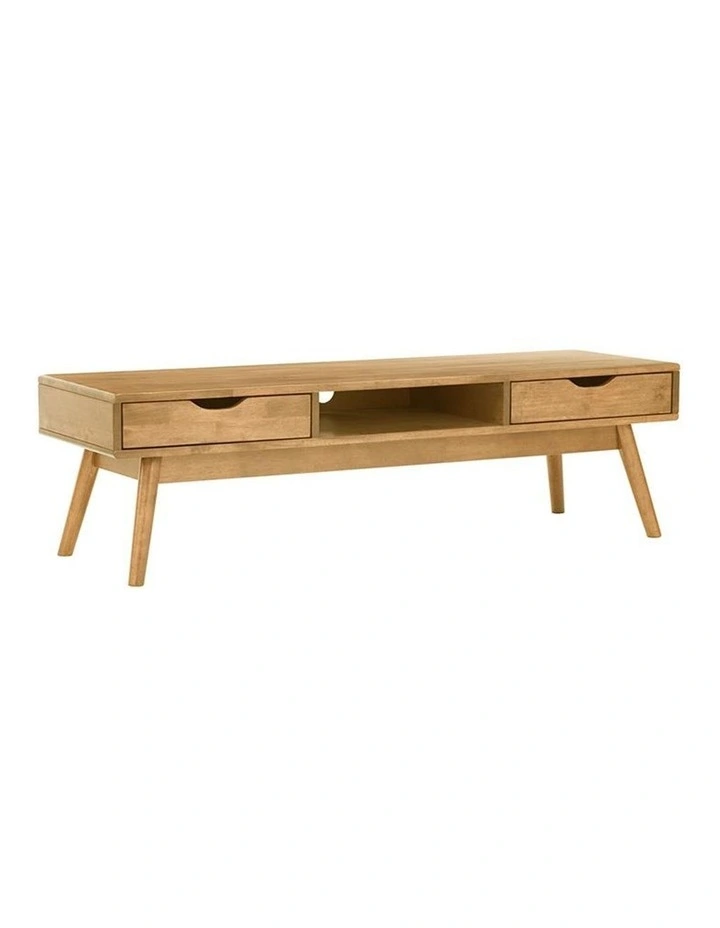 Lamar Entertainment TV Unit With 2 Drawers 150cm Natural
