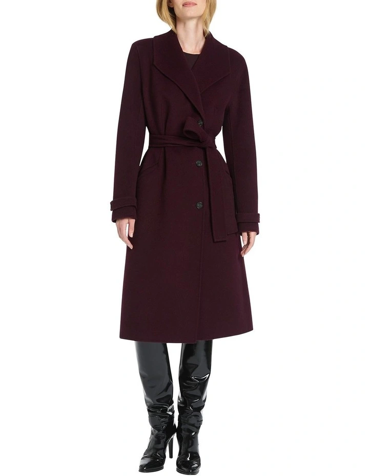 Yasmin Wool Coat in Purple