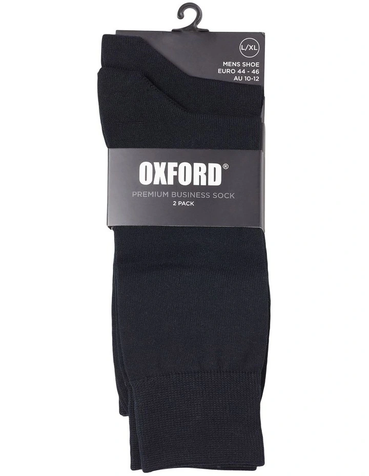 2 Pack Premium Business Socks in Black
