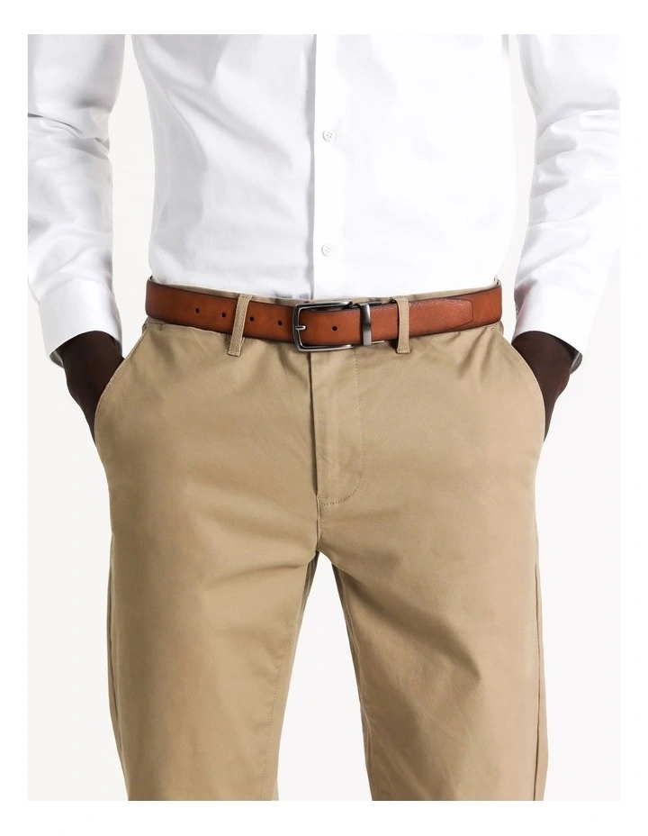 Textured Reversible Belt in Black/Brown