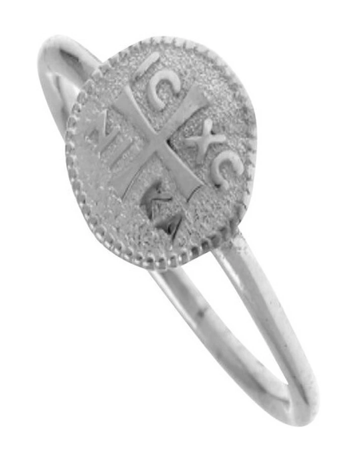 Funky Metal Symbolic Ring in Silver