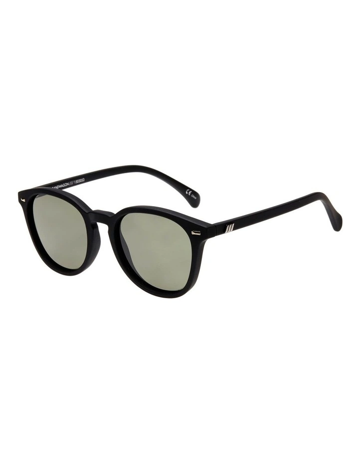 Bandwagon Black Round Sunglasses