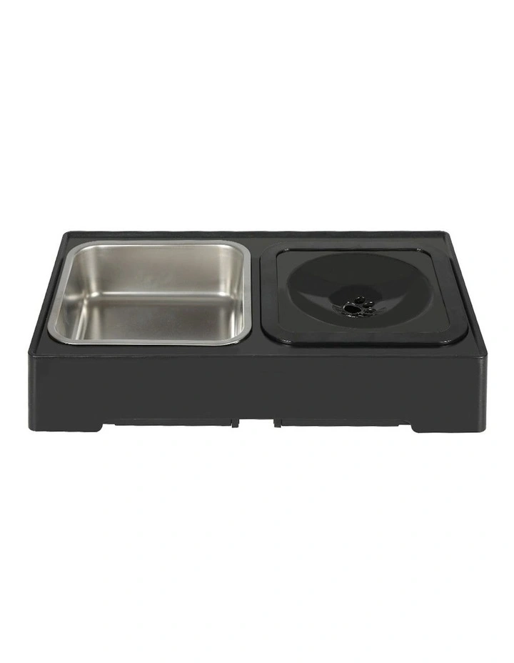 Non-Slip Bowl Elevated Pet Feeder in Black
