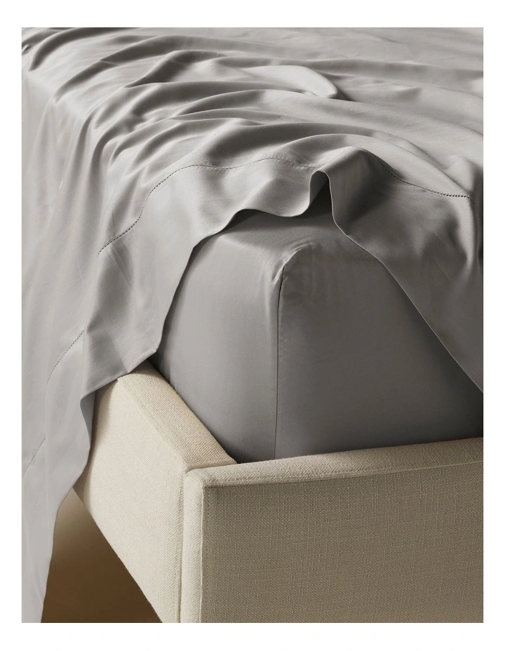 Diana 400TC Egyptian Cotton Sateen Sheet Set 50cm in Silver