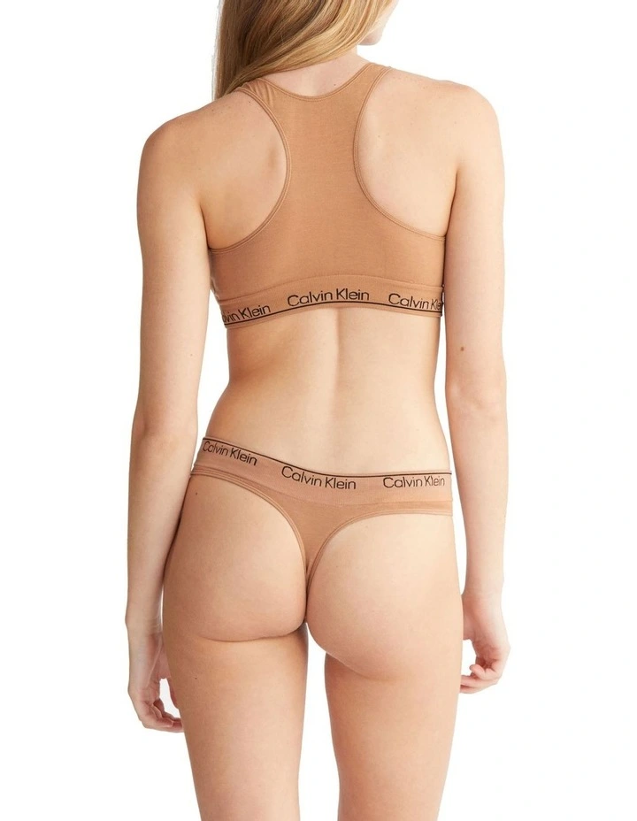 Modern Seamless Racerback Bralette in Beige