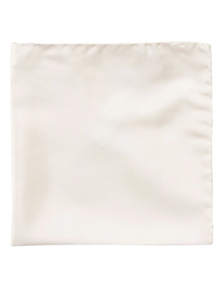 Formal Silk Pocket Square in Ivory