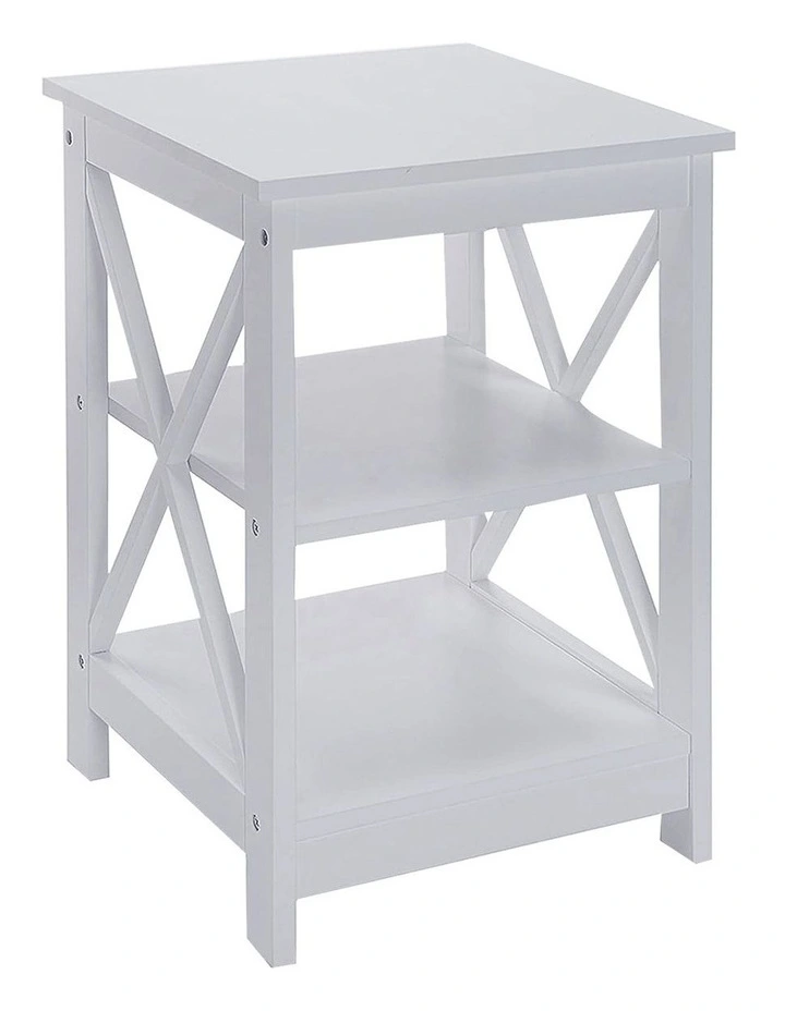 Orson Bedside Table 2-Tier in White