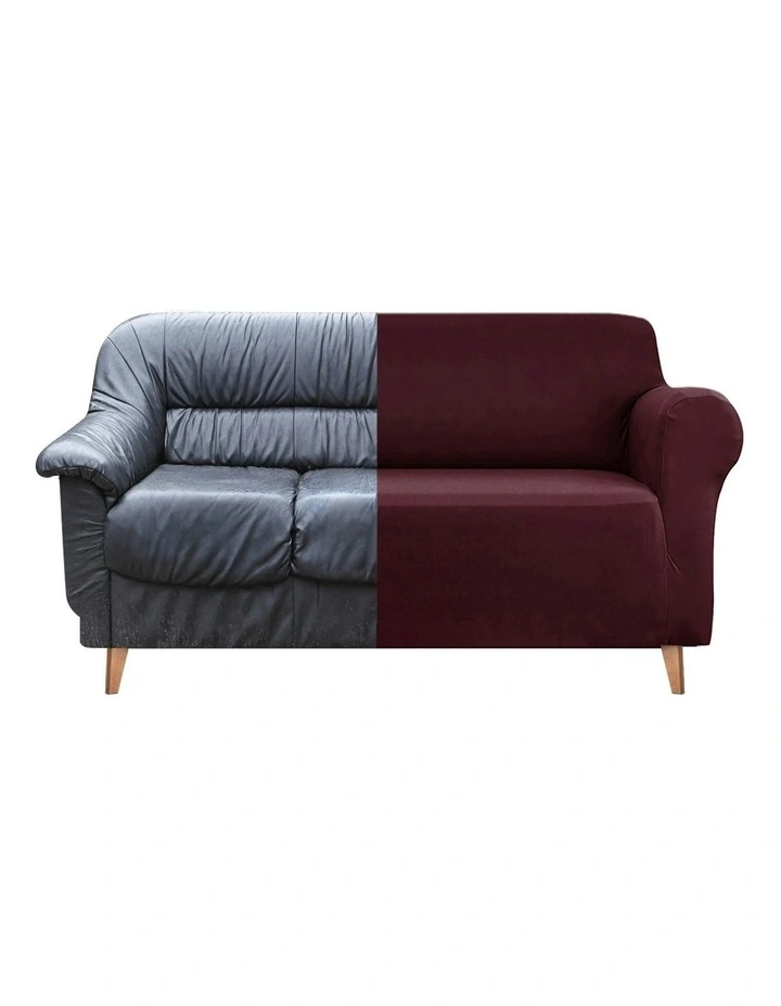 Sofa Cover Couch Covers 3 Seater Stretch in Burgundy