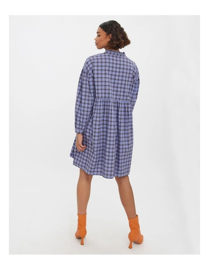 Frany Long Sleeve Mini Dress in Blue
