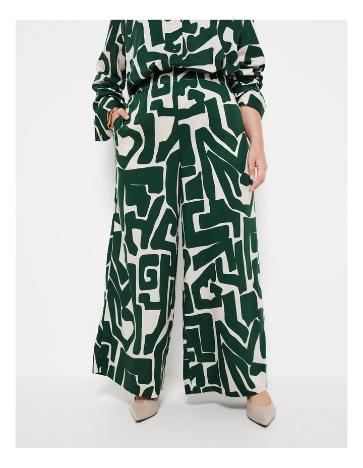 The Draped Print Pant in Graphic Print