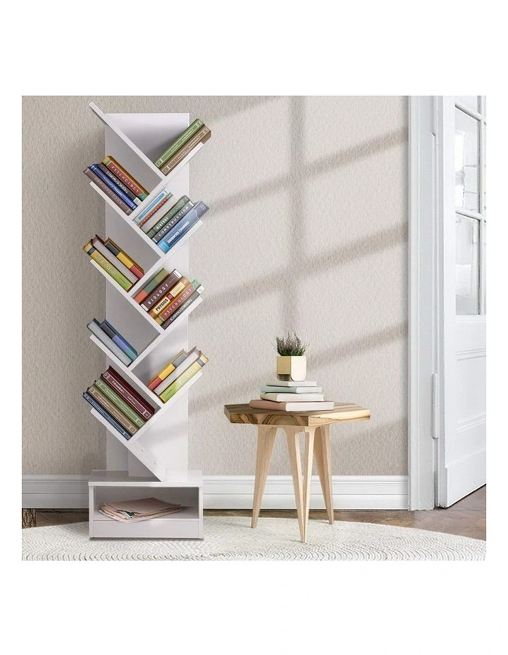9 Tiers Tree Bookshelf in White