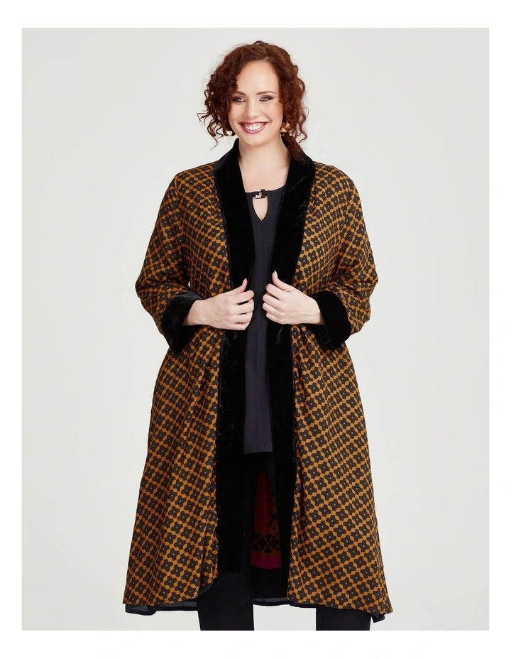 Reversible Natural Duster in Print