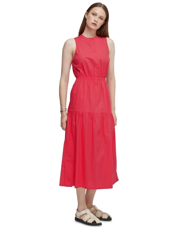 Paige Cotton Dress in Red