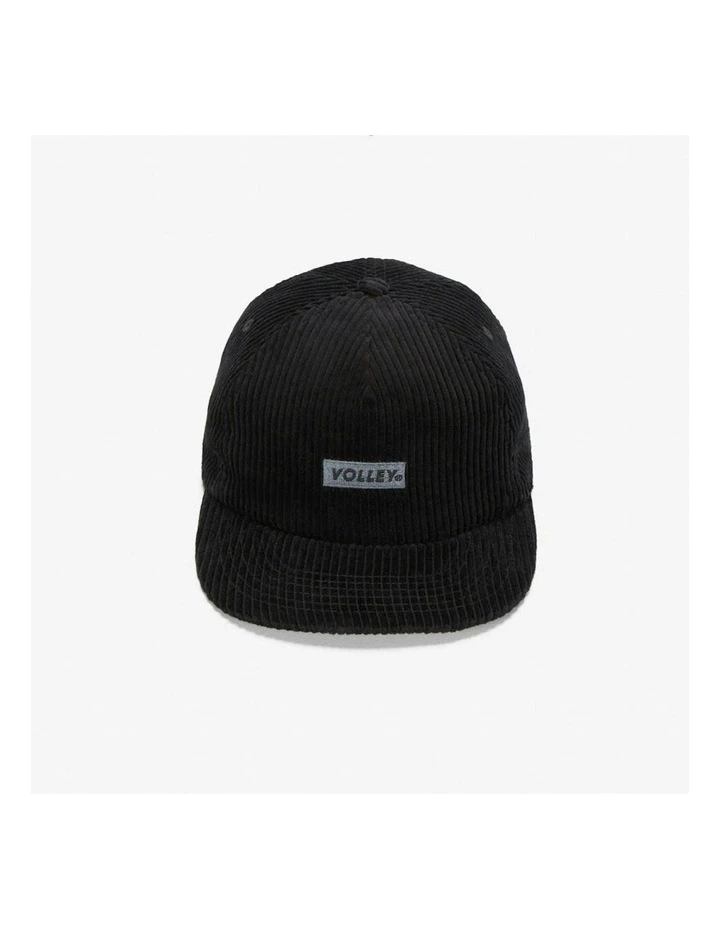 Volley Corduroy Hat in Black