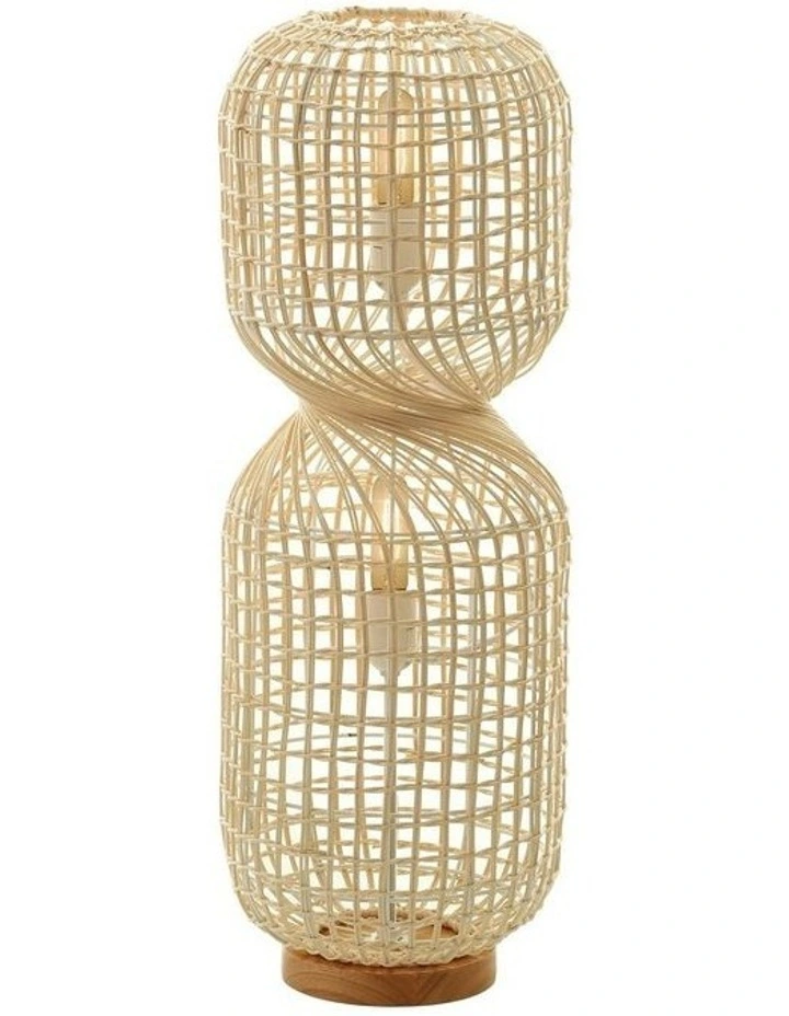 Twirla Rattan Floor Lamp Small in Natural
