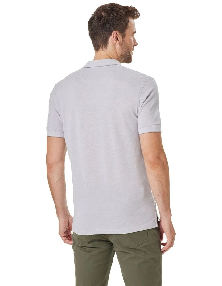 Oxford Pocket Polo Shirt in Grey