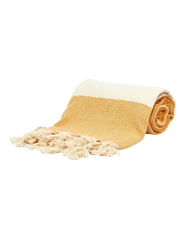 Turkish Towel in Dark Yellow