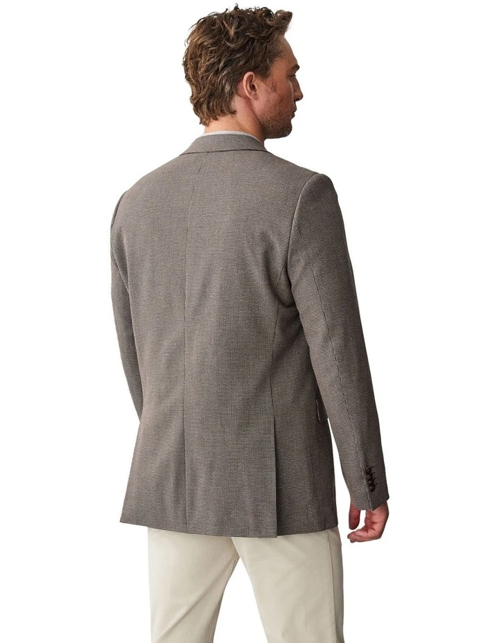 Performance Houndstooth Jacket in Chestnut