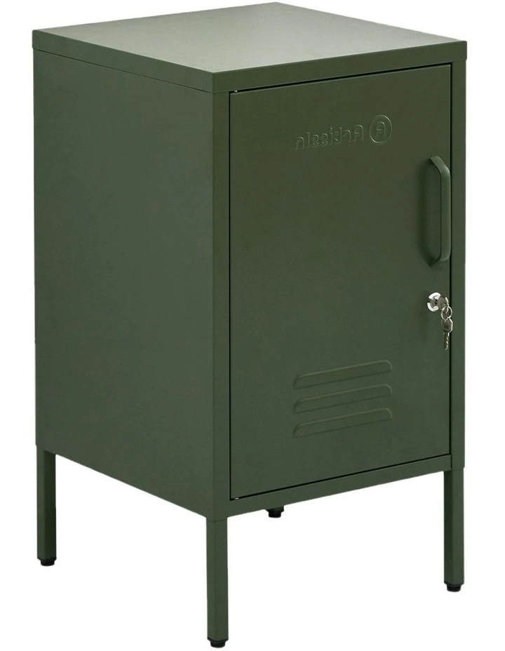 Metal Bedside Table in Mini Green
