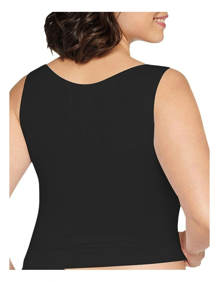 Organic Cotton Sleeveless Tank Top in Black