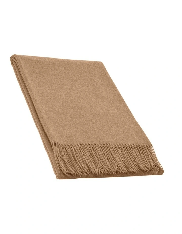 Paddington Throw Blanket in Camel