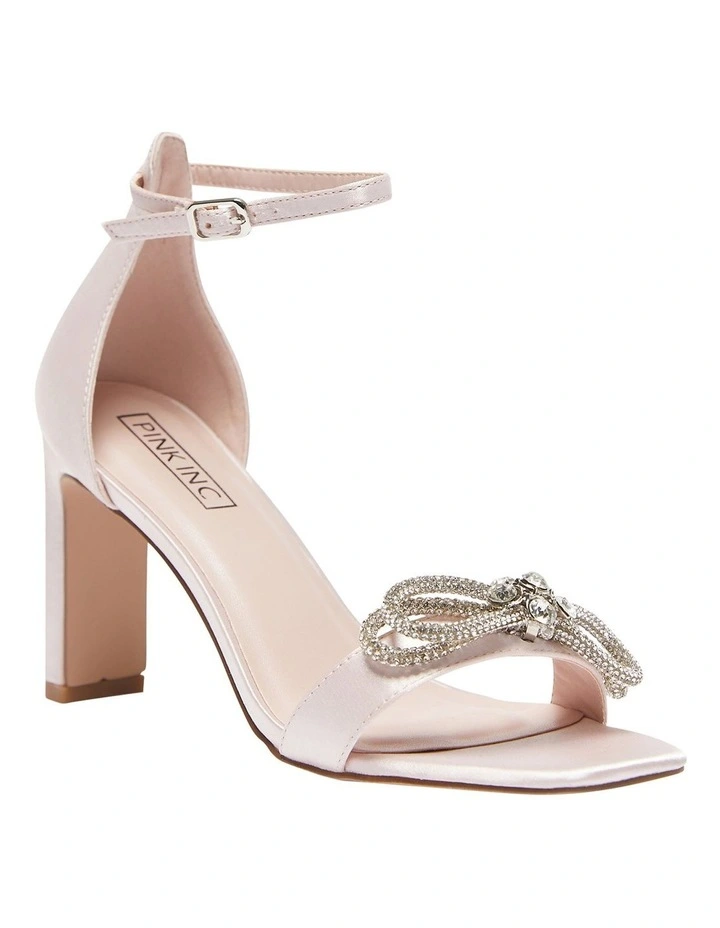 Honey Sandals In Blush Satin